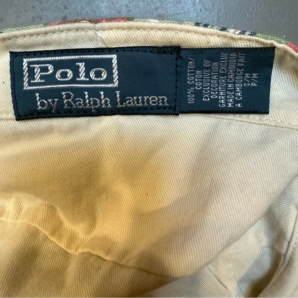 Polo Ralph Lauren Flat Cap. Cotton. Plaid